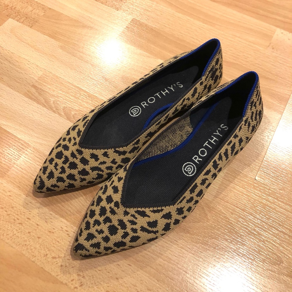 Rothy's The Point Leopard / Cheetah Flat Size 8.5